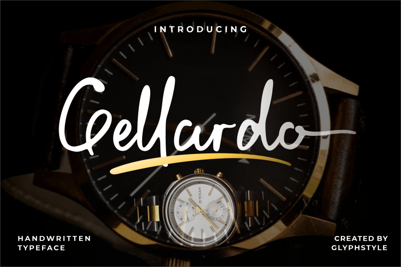 Gellardo Handwritten Typeface
