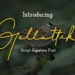 Gellattik Signature Font