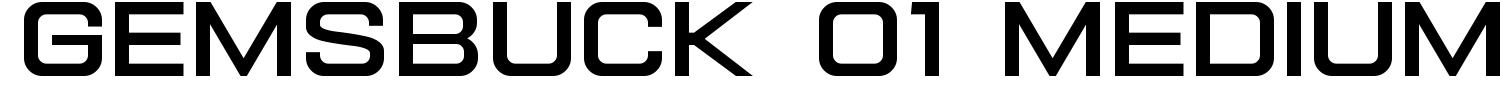 Gemsbuck 01 Medium Font