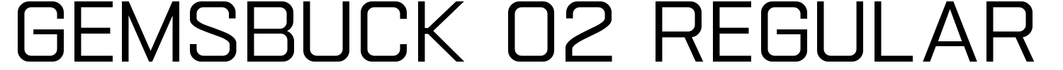 Gemsbuck 02 Regular Font