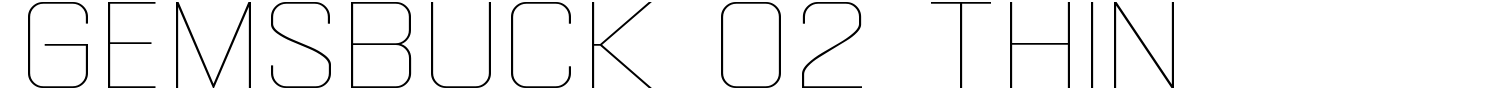 Gemsbuck 02 Thin Font
