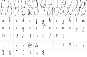 Mapa de caracteres da fonte Gemstone Font