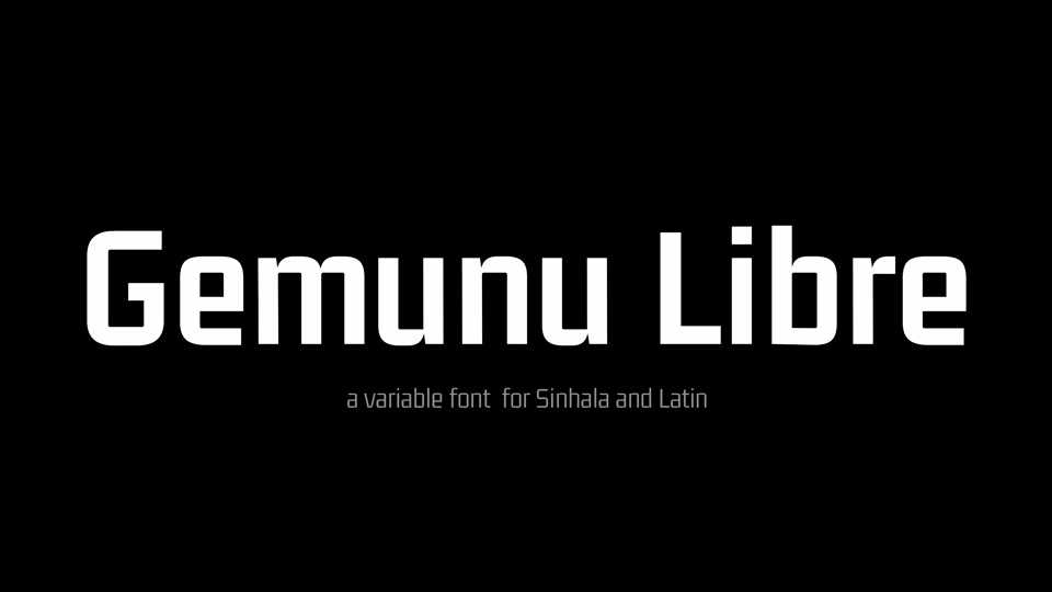Gemunu Libre Font Family › Fontesk