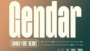 Gendar Font › Fontesk