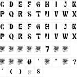 Mapa de caracteres da fonte Generate Changes Font