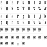 Mapa de caracteres da fonte Generating Ecosystems Font
