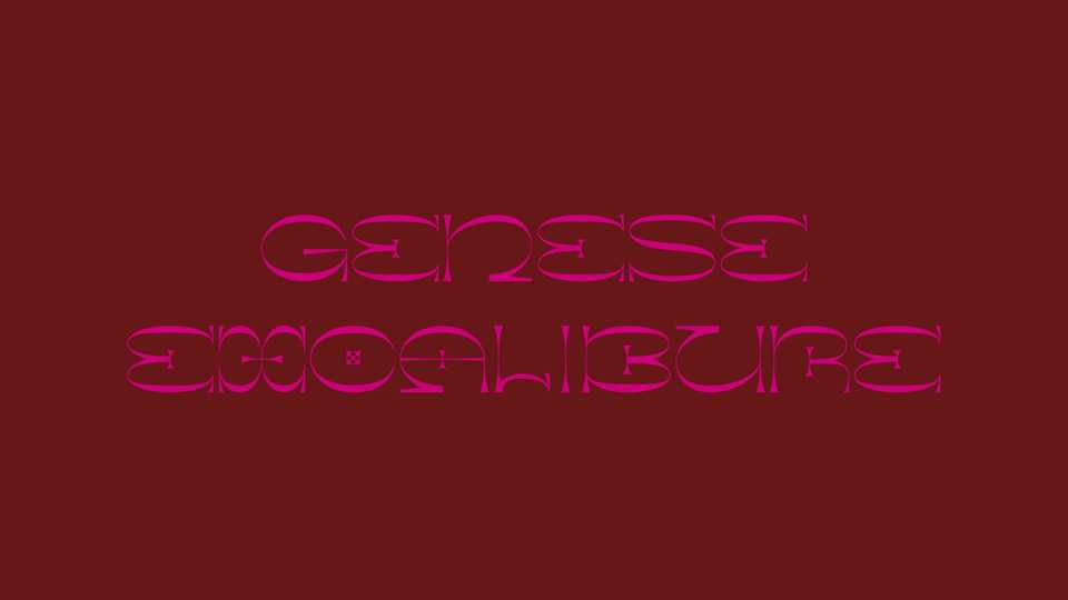 Genese Excalibure Font › Fontesk