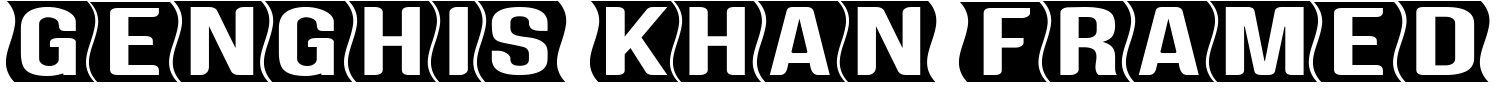 Genghis Khan Framed Font
