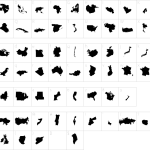 Geo Bats Font - Fonte Grátis Mapa de caracteres da fonte Geo Bats Font