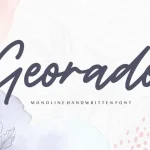 Georado Monoline Handwritten Font