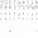 Geovana Font - Fonte Grátis Mapa de caracteres da fonte Geovana Font