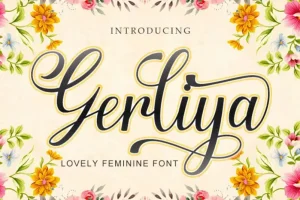 Gerliya Calligraphy Font