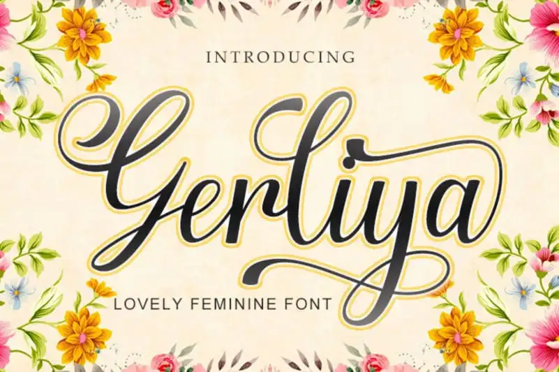Gerliya Calligraphy Font