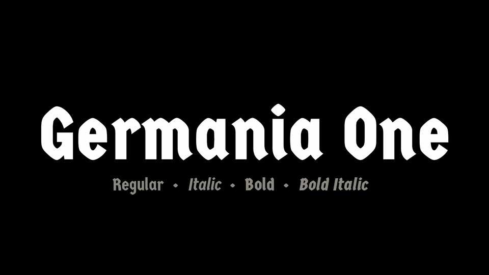 Germania One Font Family › Fontesk