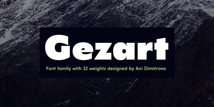 Gezart Sans Serif Font Demo
