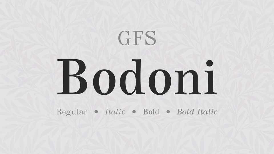 GFS Bodoni Font Family › Fontesk