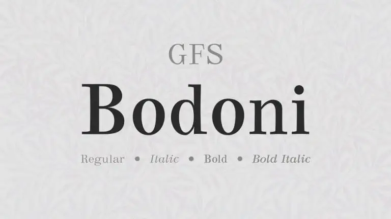 GFS Bodoni Serif Font