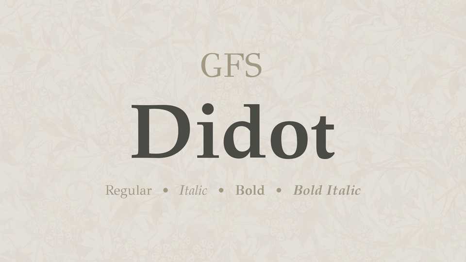 GFS Ddidot Font Family › Fontesk
