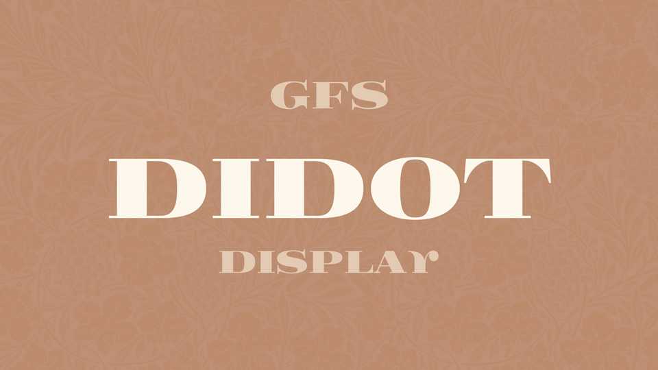 GFS Didot Display Font › Fontesk