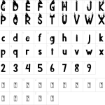 Ghost Blaze Font - Fonte Grátis Mapa de caracteres da fonte Ghost Blaze Font
