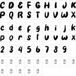 Ghost Bomber Font - Fonte Grátis Mapa de caracteres da fonte Ghost Bomber Font