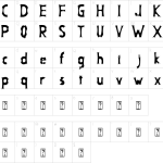 Ghost Demon Font - Fonte Grátis Mapa de caracteres da fonte Ghost Demon Font