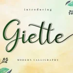Giette Calligraphy Font - Fonte Grátis Giette Calligraphy Font