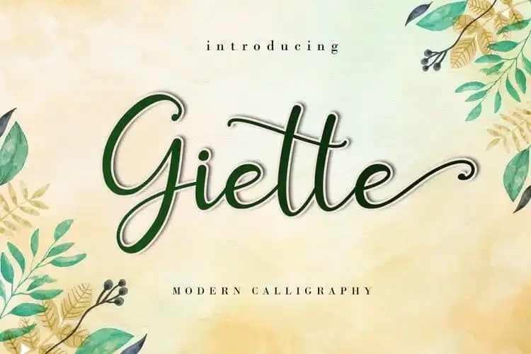 Giette Calligraphy Font