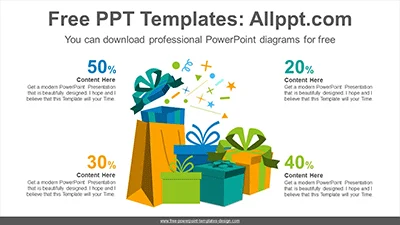 Gift boxes PowerPoint Diagram Template
