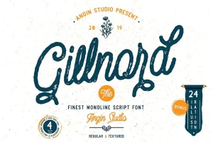 Gillnord Script Font