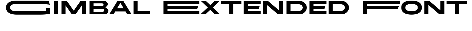 Gimbal Extended Font Font