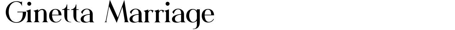 Ginetta Marriage Font