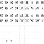Mapa de caracteres da fonte Gingerbread Font