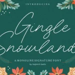 Gingle Snowland Monoline Signature Font - Fonte Grátis Gingle Snowland Monoline Signature Font