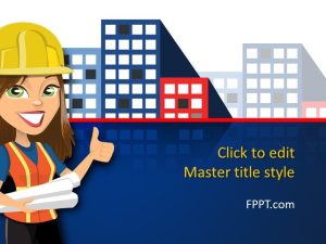 Girl Builder PowerPoint Template