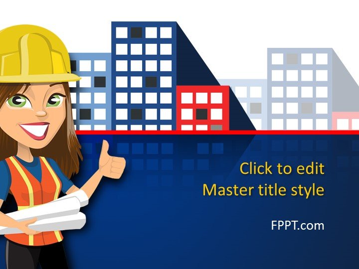 Girl Builder PowerPoint Template