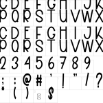 Mapa de caracteres da fonte Girl Child Font
