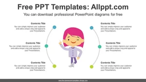 Girl Explaining PowerPoint Diagram Template