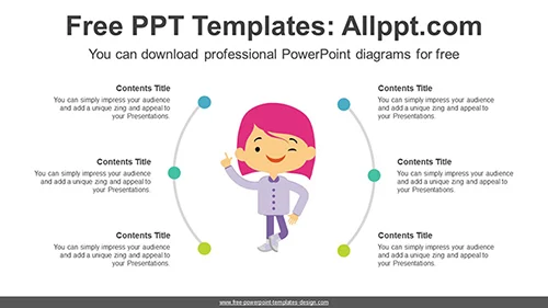 Girl Explaining PowerPoint Diagram Template