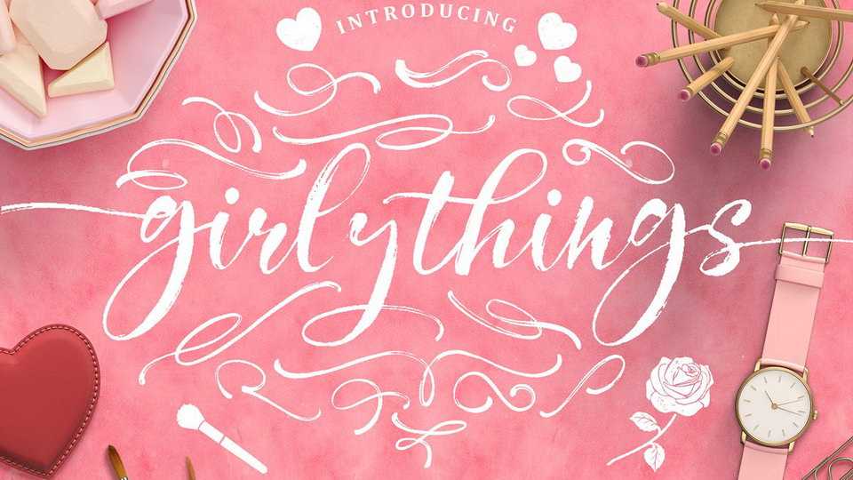 Girly Things Script Font › Fontesk