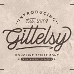 Gittelsy Monoline Script Font
