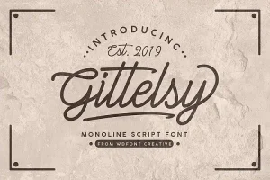 Gittelsy Monoline Script Font