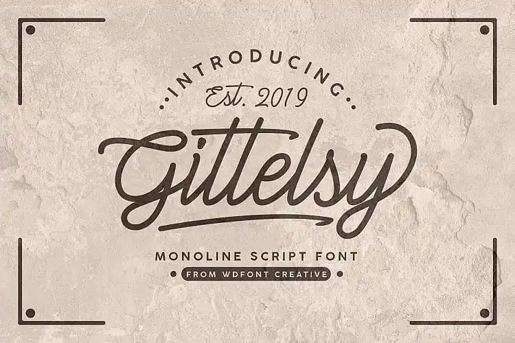 Gittelsy Monoline Script Font