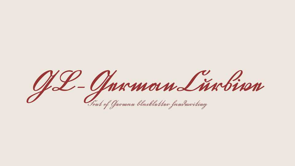 GL-GermanCursive Font › Fontesk