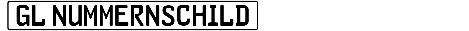 GL Nummernschild Font - 1001 Free Fonts