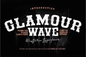 Glamour Wave Display Font