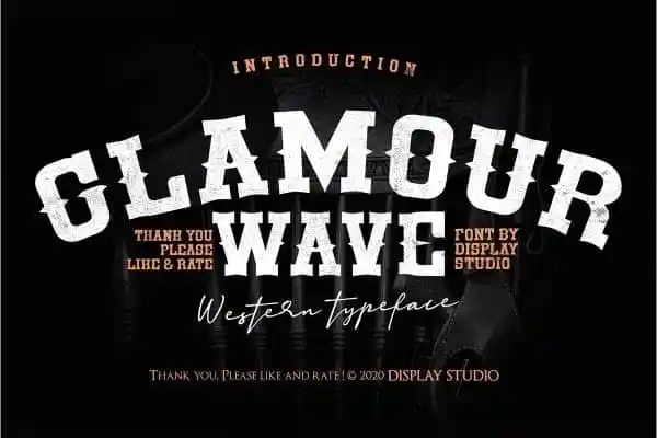 Glamour Wave Display Font
