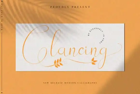 Glancing Calligraphy Font