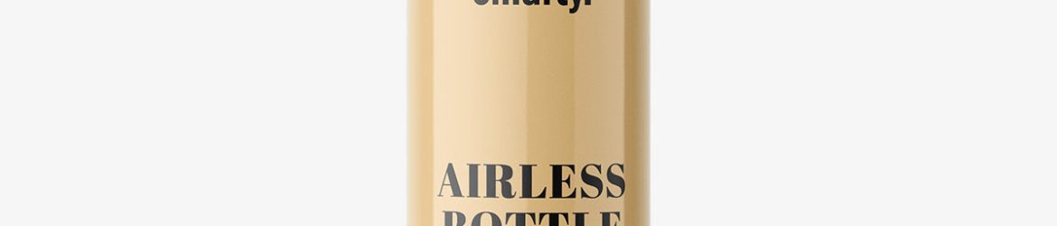 Glass airless bottle mockup