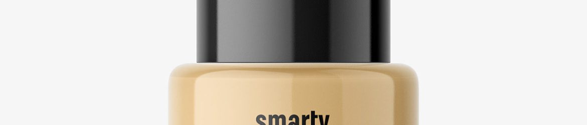 Glass airless bottle mockup
